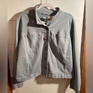 J Jill mock denim jacket